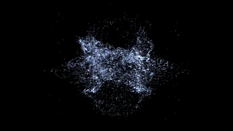 Water splash explode from center Stock Footage