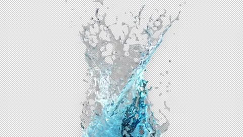 Water Splash Fluid Alpha Channel Stock Footage 146777309