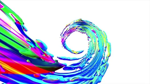 Water splash in the form of spiral blue color. Stock Footage 105576763