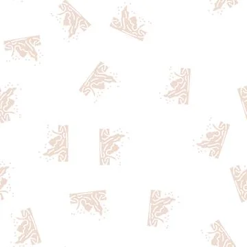 Water splash glyph seamless pattern Stock Illustration