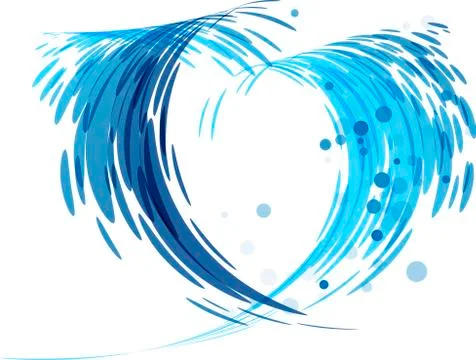 Water splash heart Stock Illustration