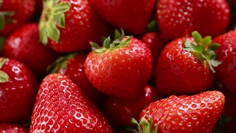 Water splash hitting fresh strawberries. Vidéo 330059919