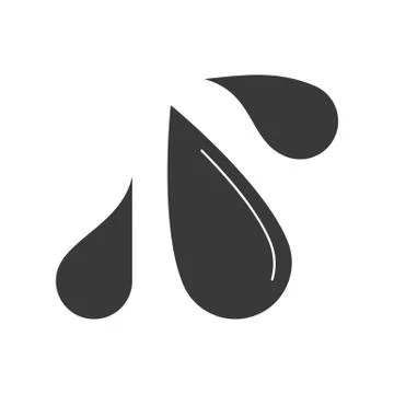 Water Splash Icon Vector Illustrazione stock