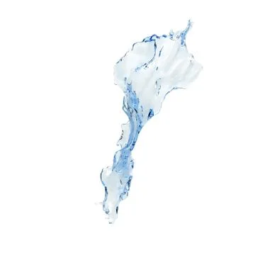 Water splash Isolated 3d Stock Illustration