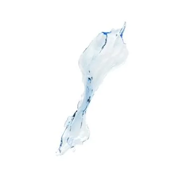 Water splash Isolated 3d Stock Illustration