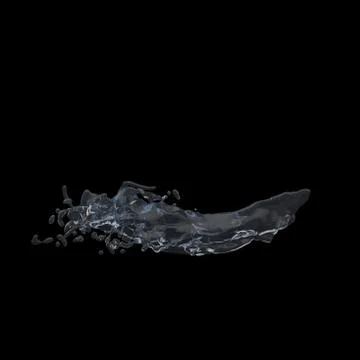 Water splash Isolated 3d Stock Illustration