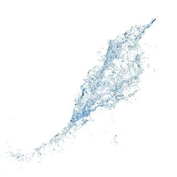 Water splash Isolated 3d Stock Illustration