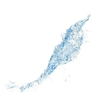 Water splash Isolated 3d Stock Illustration