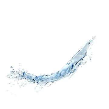 Water splash Isolated 3d Stock Illustration