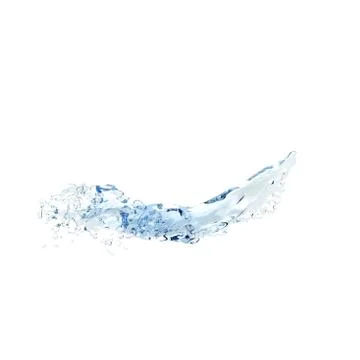 Water splash Isolated 3d Stock Illustration