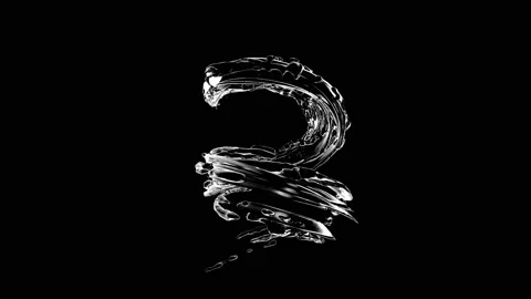 Water splash isolated on black background Video stock 105576393