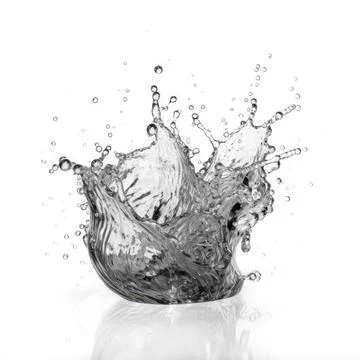 Water splash isolated element white background Stock Photos