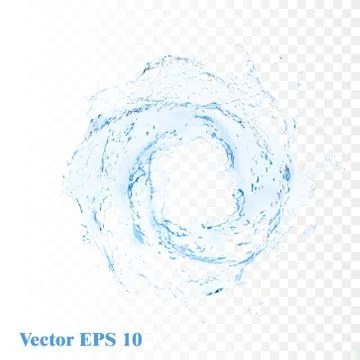 Water splash isolated Illustrazione stock