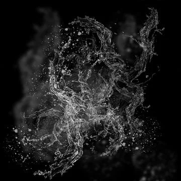 Water splash isolated for product on background Illustrazione stock