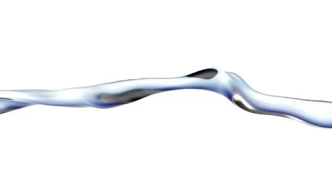 Water splash isolated on white background. Illustrazione stock