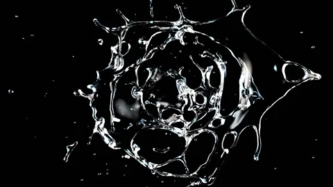 Water Splash, Liquid splashing Alpha B, Stock Video