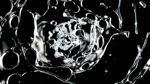 Water Splash, Liquid splashing   Alpha Background 動画素材 231500810