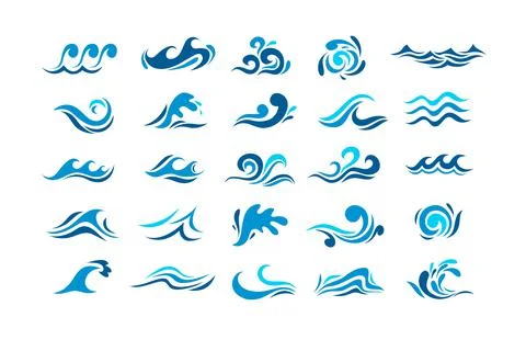 Water splash logo vector icon illustration design Stock Illustration