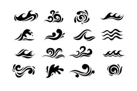 Water splash logo vector icon illustration design Stock Illustration