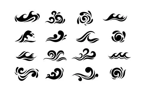 Water splash logo vector icon illustration design Stock Illustration