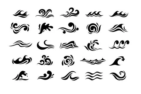 Water splash logo vector icon illustration design Illustrazione stock