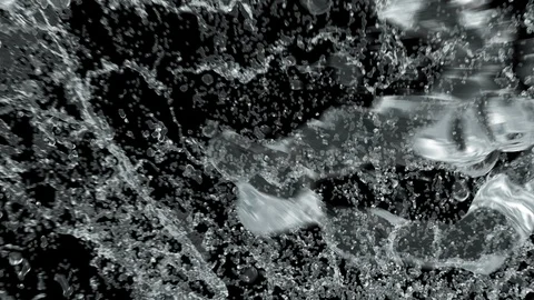 Water splash looping on balck background 4K Stock-Footage 116492556