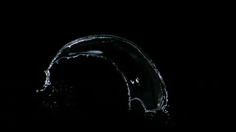 Water Splash in midair, Slow Motion Stock Footage 9279367