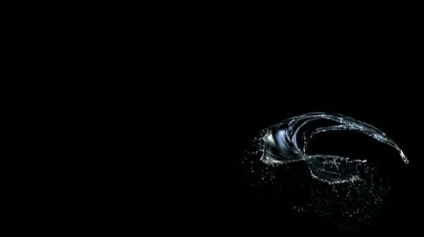 Water Splash in midair, Slow Motion Video stock 9305764