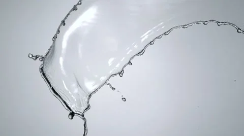 Water Splash in midair, Slow Motion Stock Footage 9307213