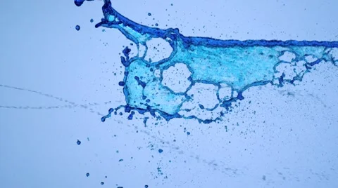 Water Splash in midair, Slow Motion Stock Footage 9307879