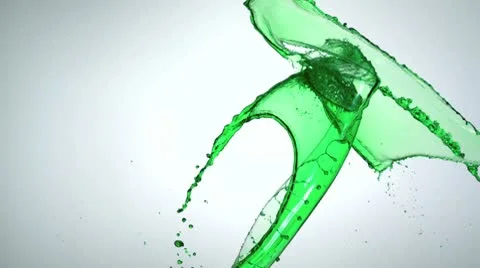Water Splash in midair, Slow Motion Stock Footage 9308931