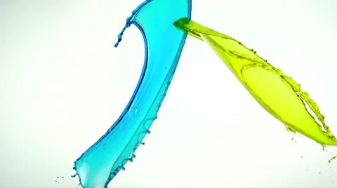 Water Splash in midair, Slow Motion Stock Footage 9309019