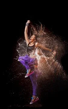 Water splash motion Fotos Stock