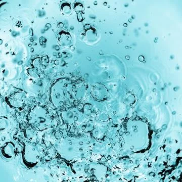 Water splash overhead view Stock Photos