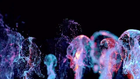 Water Splash Overlay Widescreen Dark Background Stock-Footage 344766249