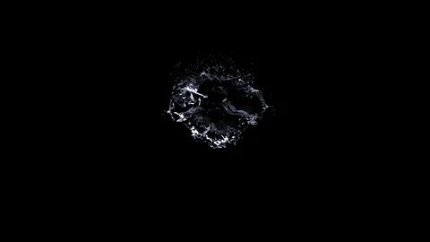 Water splash perfect shape 015 Stock Footage 91061388