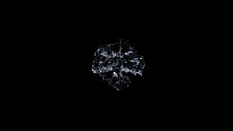 Water splash perfect shape 017 Stock Footage 91171113