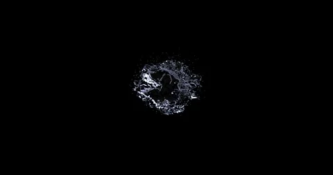 Water splash perfect shape Stock Footage 91060424
