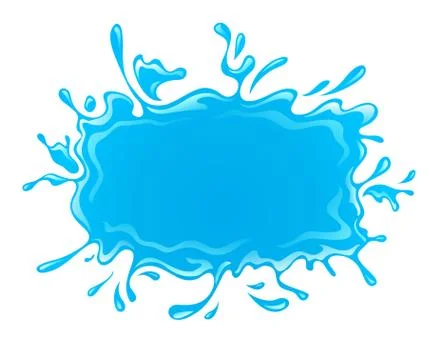 Water splash pool with drops 스톡 일러스트