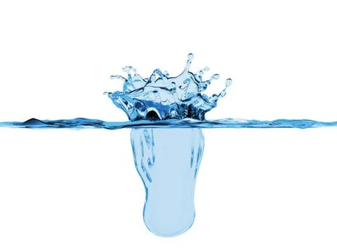 Water splash (remarkable simulated 3d fluids splashes isolated series) Stock-Illustration