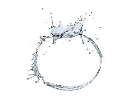 Water splash ring isolated on white Stock Photos