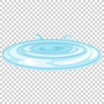 Water splash ripple effect isolated on transparent surface. 库存插图