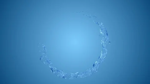 Water splash rounded in the air. Circle liquid cristal surface cd animation Stock Footage 102821186