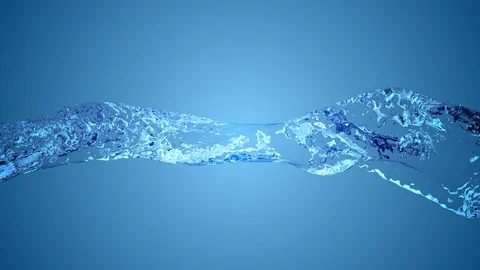 Water splash rounded in the air. Circle liquid cristal surface cd animation Stock Footage 102821317