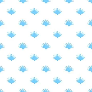 Water splash seamless pattern creating a blue liquid background 库存插图