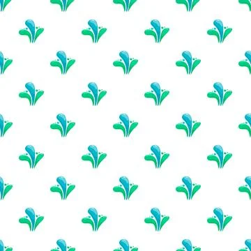 Water splash seamless pattern with heart drops Illustrazione stock