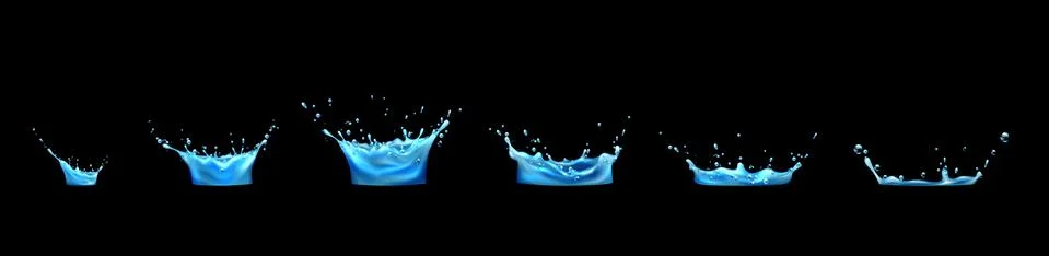 Water splash sequence animation sprite sheet. Stock Illustration