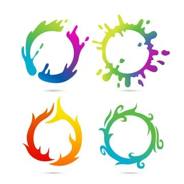 Water Splash Set. Suitable For Logo Or Symbol and Web Icons, Vector Illustr.. Stock Illustration