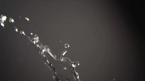 Water Splash in slow motion on dark background Stock Footage 130017339