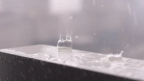 Water Splash Slow Motion Drip 2 Stock Footage 127908308